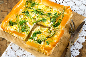 Quiche met groene groente